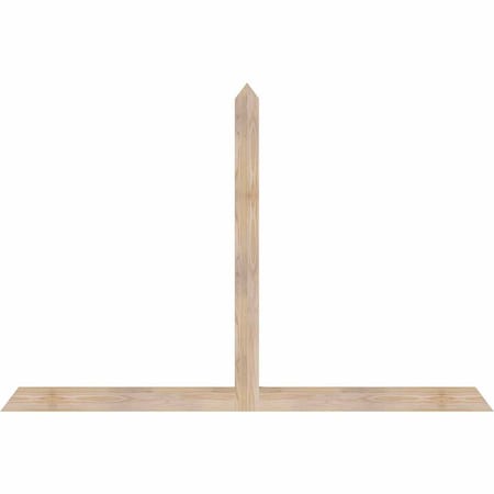 Ekena Millwork Portland Smooth Timber Gable Bracket, Douglas Fir, 72"W x 48"H x 1 1/2"D x 3 1/2"F, 16/12 Pitch GBW072X48X0204POR00SDF